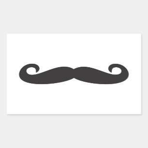 Mustache Rectangular Sticker