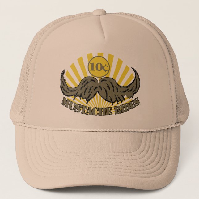 Mustache ride trucker hat (Front)