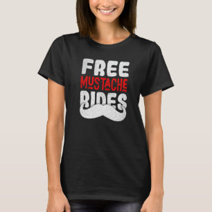 Mustache Rides Moustache Vintage Distressed Retro T-Shirt