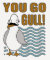 Mustache Seagull You Go Gull
