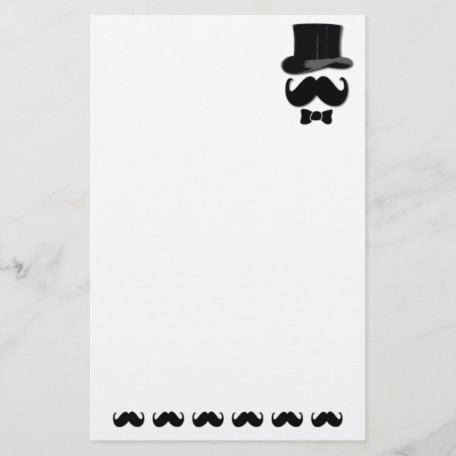 Mustache sheet of paper (Front)