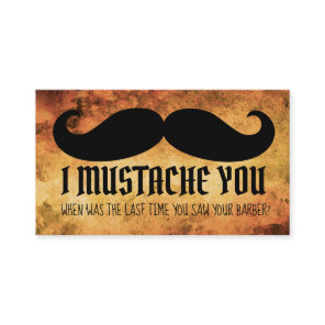 Mustache slogan Business Cards