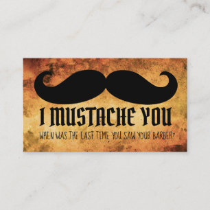 Mustache slogan Business Cards