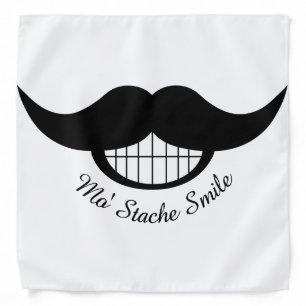 Mustache Smile Bandana
