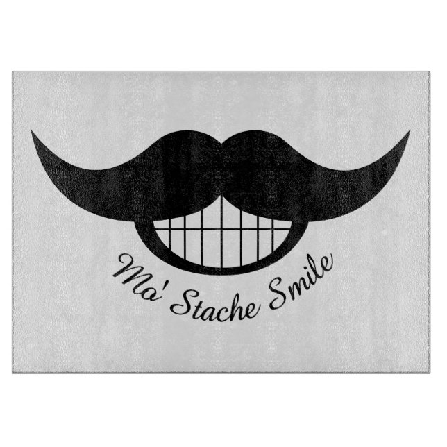 Mustache Smile Cutting Board (Front)