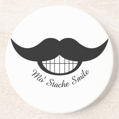 Mustache Smile Drink Coaster