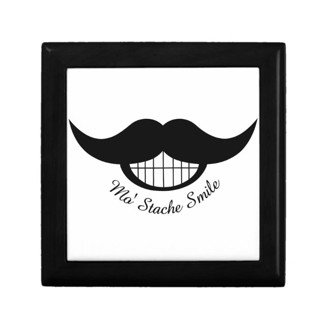Mustache Smile Jewelry Box (Front)