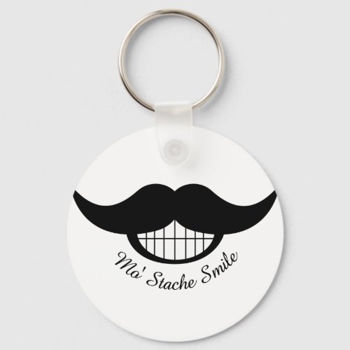 Mustache Smile Keychain