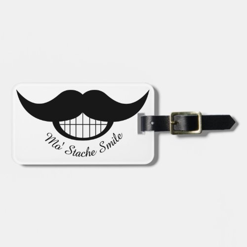 Mustache Smile Luggage Tag