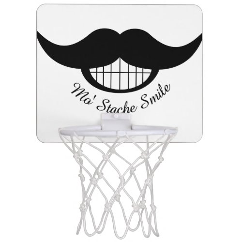 Mustache Smile Mini Basketball Hoop