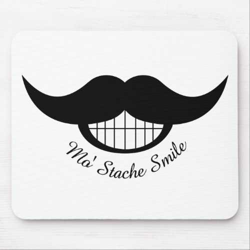 Mustache Smile Mouse Pad