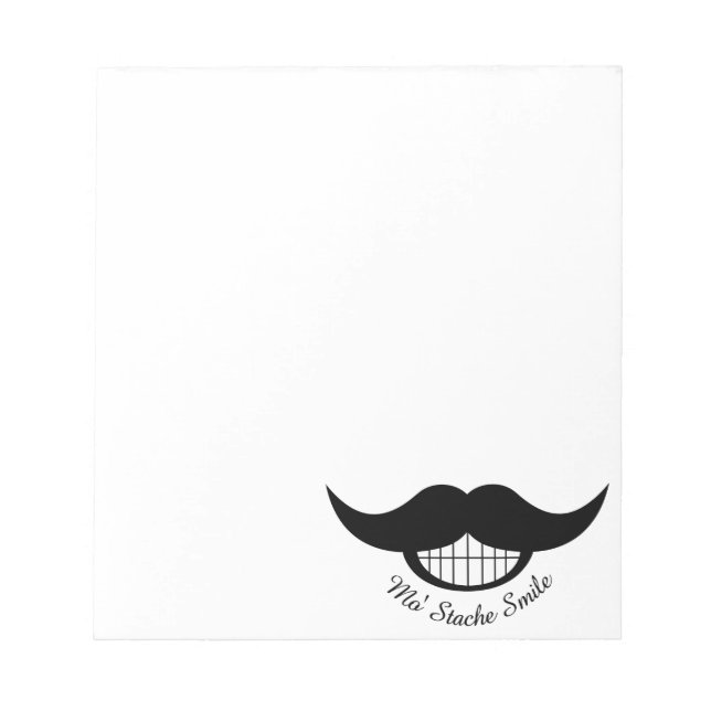 Mustache Smile Notepad (Front)