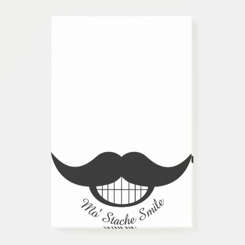 Mustache Smile Post_it Notes