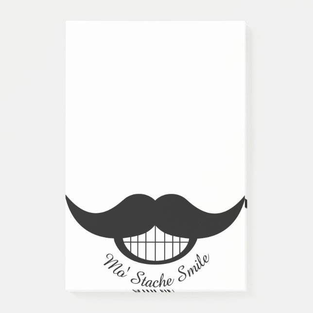 Mustache Smile Post-it Notes (Front)