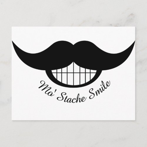 Mustache Smile Postcard