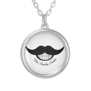 Mustache Smile Silver Plated Necklace