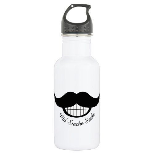 Mustache Smile Stainless Steel Water Bottle