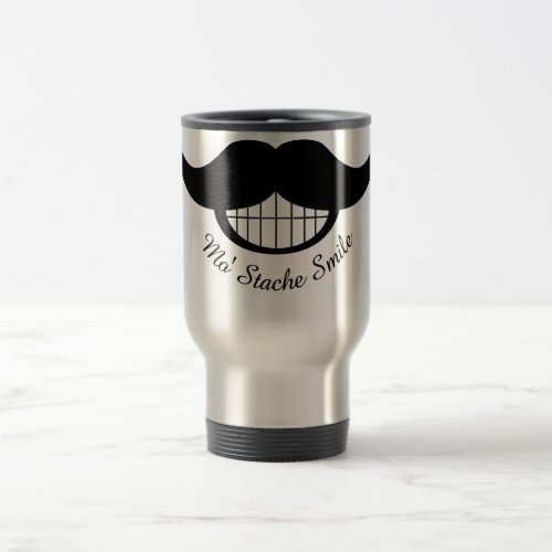 Mustache Smile Travel Mug