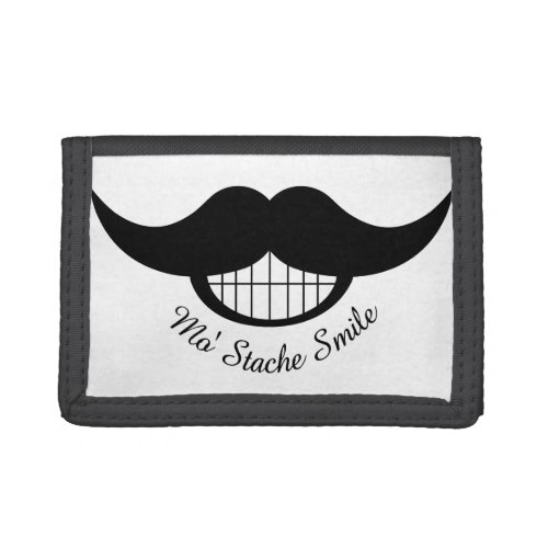 Mustache Smile Tri_fold Wallet