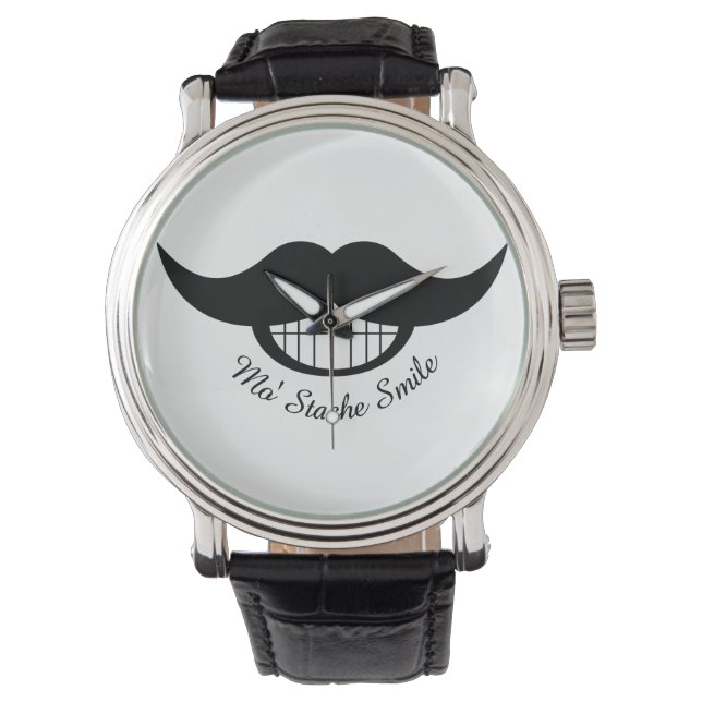 Mustache Smile Watch (Front)