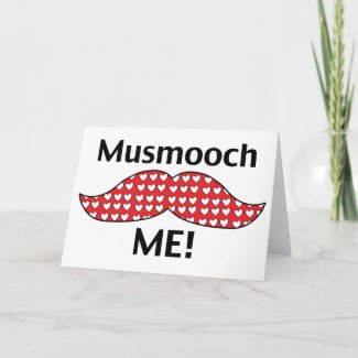 Mustache Smooch Me Cards