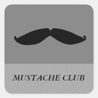 Mustache Square Sticker