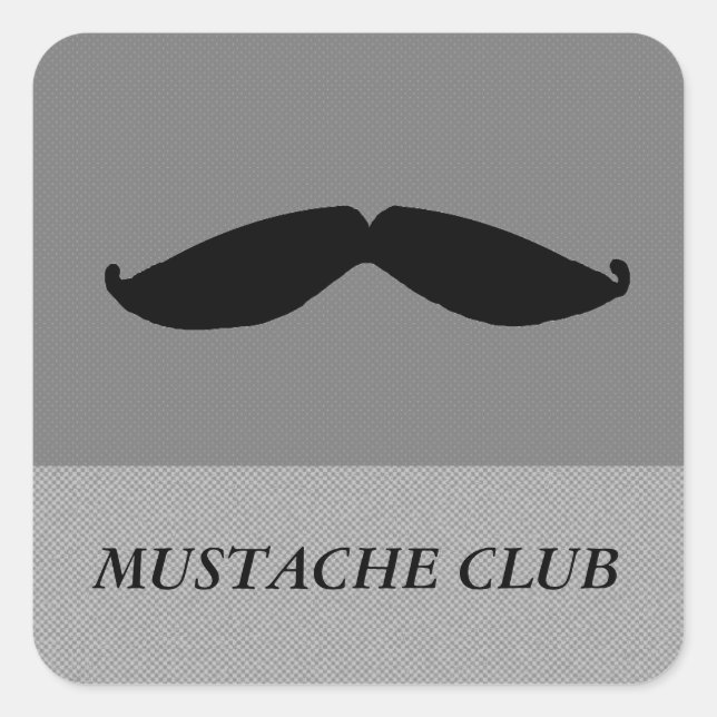 Mustache Square Sticker (Front)