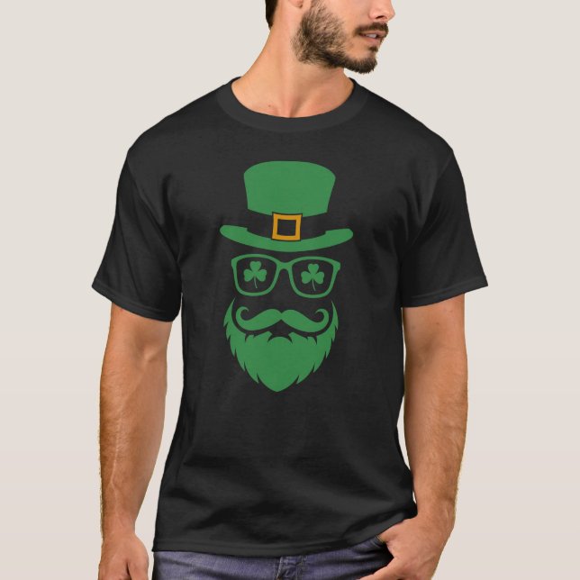 Mustache St. Patrick's Day T-Shirt (Front)