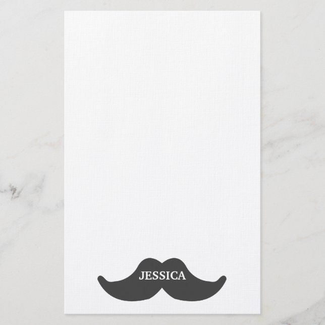 Mustache Stationery (Front)