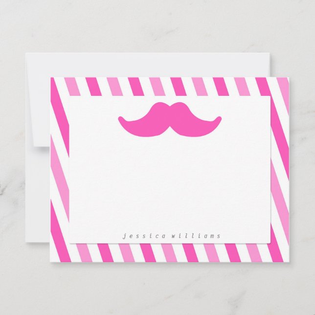 Mustache Stationery Note Card (Front)