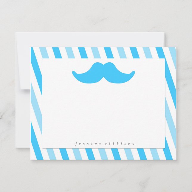 Mustache Stationery Note Card (Front)