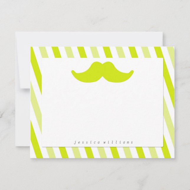 Mustache Stationery Note Card (Front)