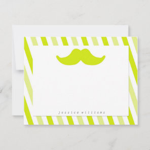 Mustache Stationery Note Card