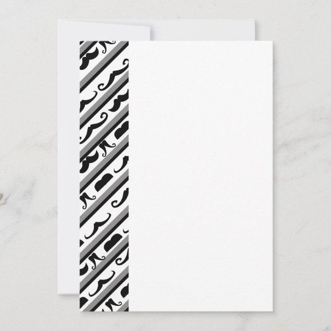 Mustache Stripes Invitation (Front)