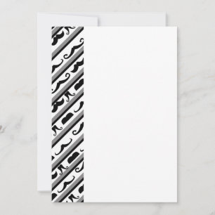 Mustache Stripes Invitation