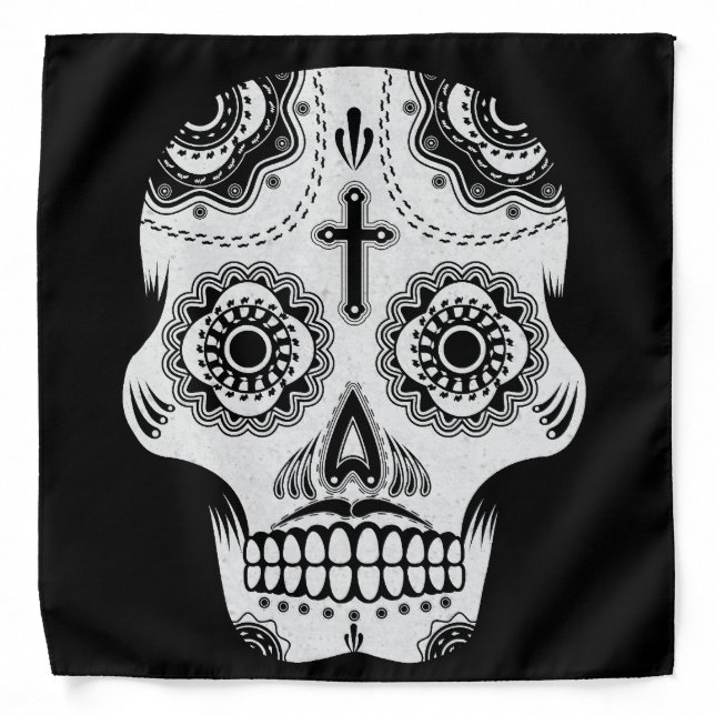 Mustache sugar skull bandana (Front)