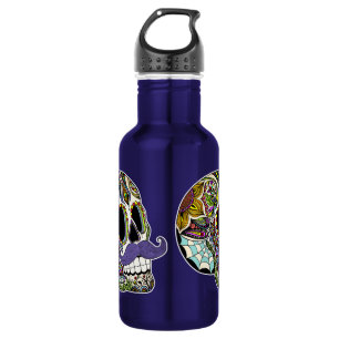 Mustache Sugar Skull (Color) Liberty Bottle