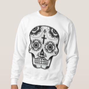 Mustache sugar skull sweatshirt