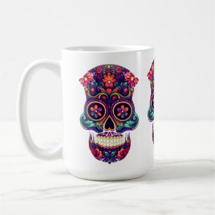 Mustache Sugar Skulls Coffee Mug