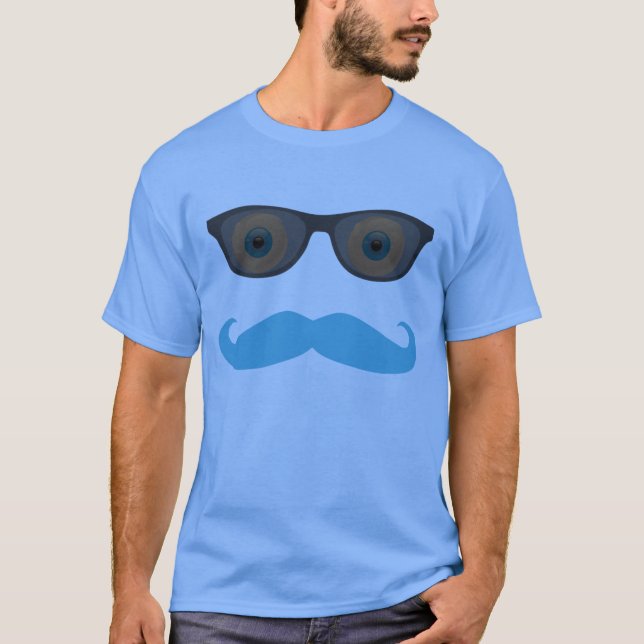 mustache & sunglasses shirt (Front)