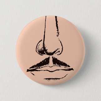 Mustache Surrealist Pinback Button