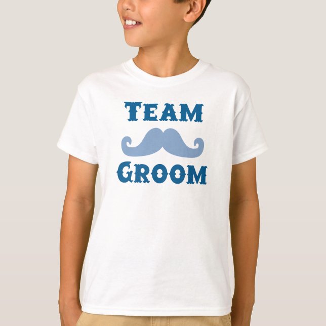 Mustache Team Groom T-Shirt (Front)