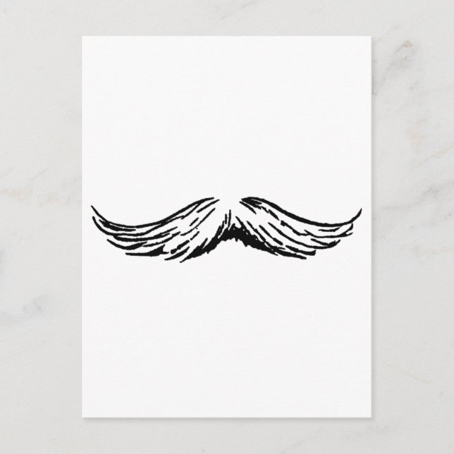 Mustache The MUSEUM Zazzle Gifts Postcard (Front)