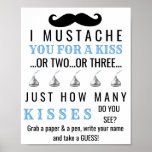 Mustache Theme Baby Shower Game Poster