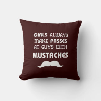 Mustache Throw Pillow