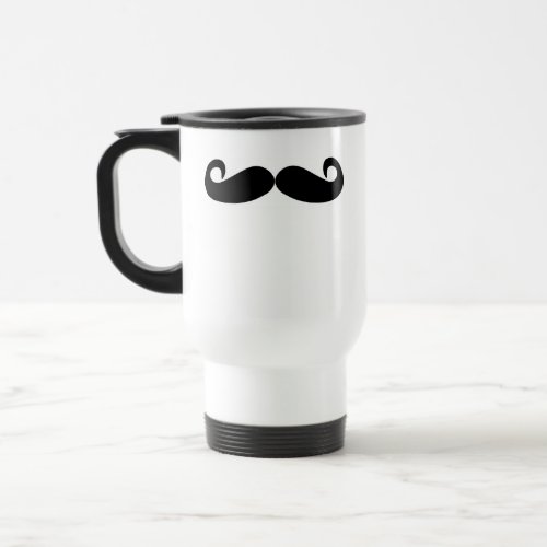 Mustache Travel Mug for righties