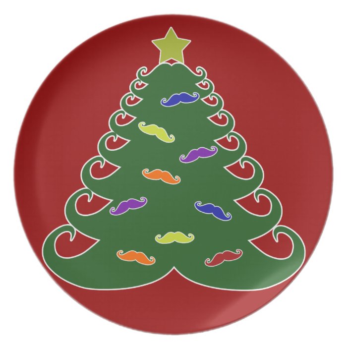 Mustache Tree Plate