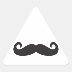 Mustache Triangle Sticker