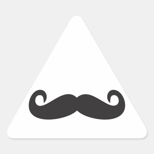 Mustache Triangle Sticker (Front)