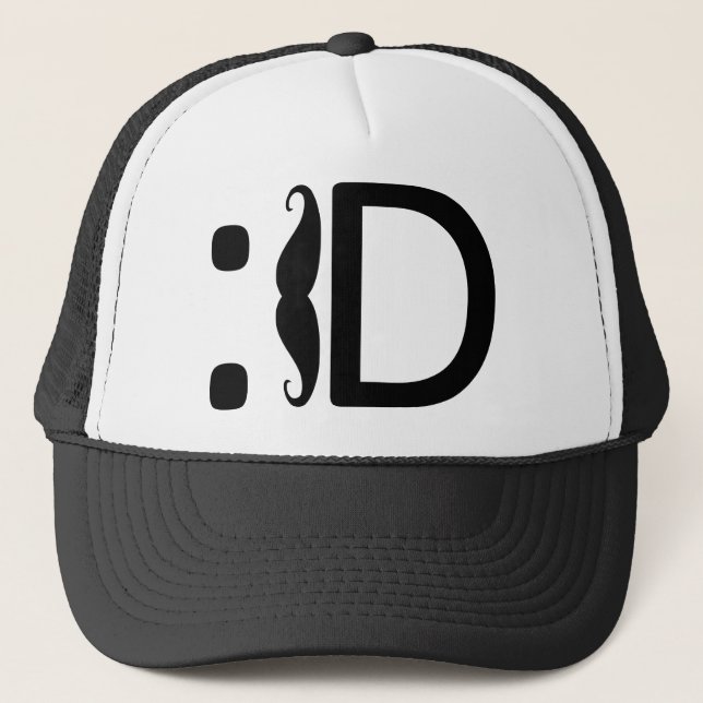 - Mustache Trucker Hat (Front)